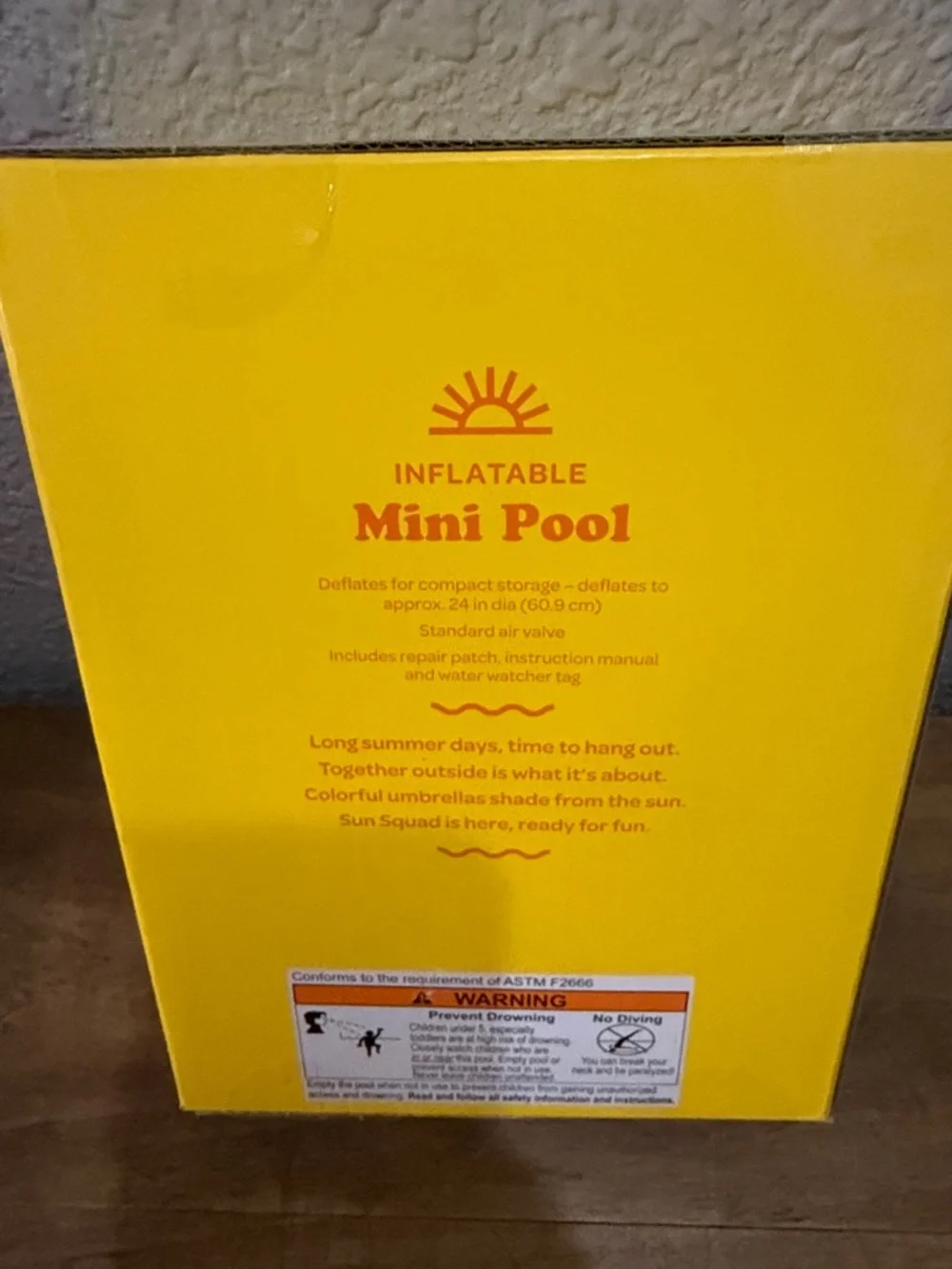 Sun Squad Inflatable Mini Pool - Blue & Light Blue 27” diameter - Picture 2 of 3